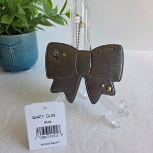 EUC & HTF Coach Leather Bow Charm for Shoes or Bags (#42407)